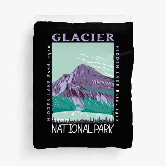 Glacier National Park Hidden Lake Distressed Duvet Covers