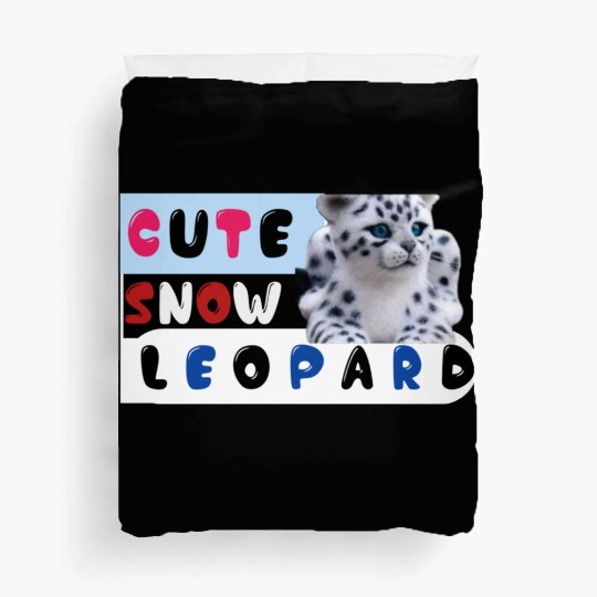Cute Snow leopard |big cats Duvet Covers
