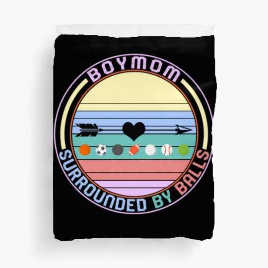 Boy Mom Duvet Covers, Surrounded By Balls Mother's Day