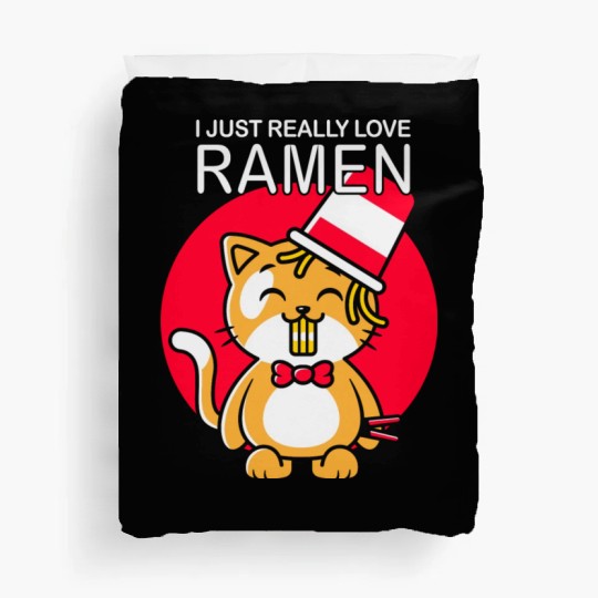 Cat Ramen Lover I Just really love Ramen Duvet Covers
