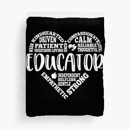Educator Teacher appreciation subway art Duvet Covers