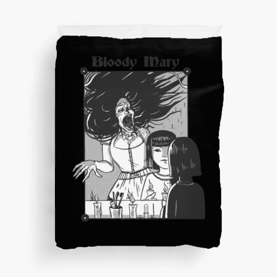Bloody Mary Creepy Scary Horror Halloween Bloody M Duvet Covers