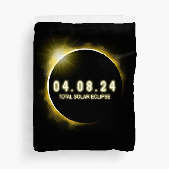 Total Solar Eclipse 4.08.24 Totality Solar Eclipse Duvet Covers