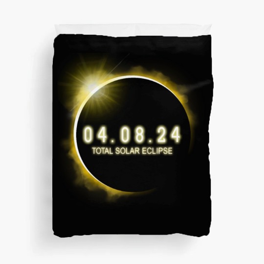 Total Solar Eclipse 4.08.24 Totality Solar Eclipse Duvet Covers