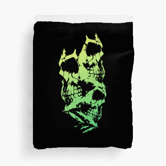 Bone Face - Lemon Duvet Covers