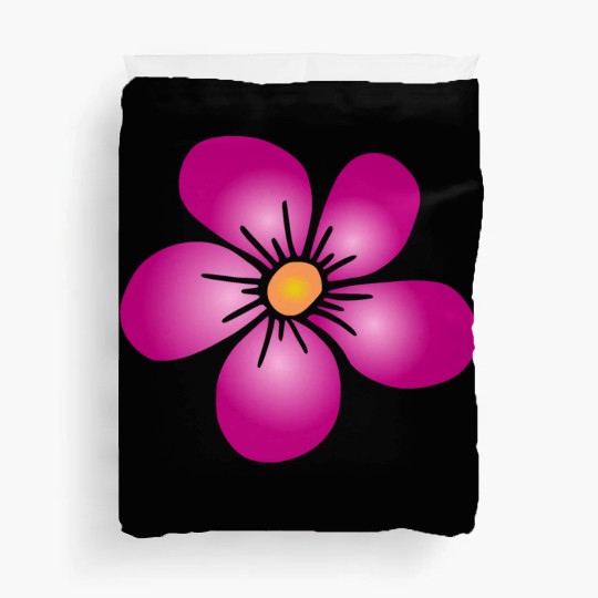 pink blooming daisy flower flowery, floral pattern Duvet Covers