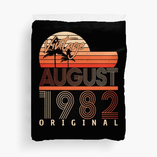 40th Birthday August 1982 Duvet Covers