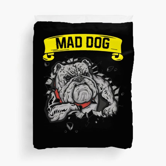 Mad dog pitbill lover Duvet Covers