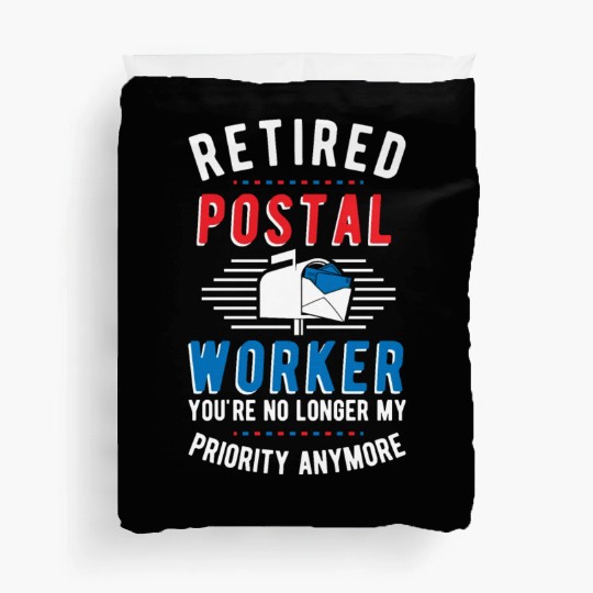 Retired Postal Worker Retirement Mailman Postman Duvet Covers