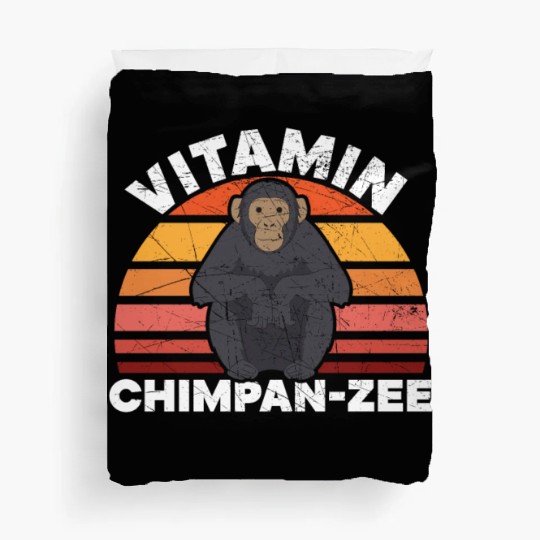 Vitamin Chimpanzee Monkey Animal Zookeeper Duvet Covers