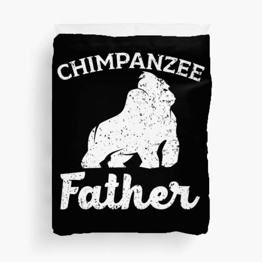 Chimpanzee Father Monkey Wildlife Animal Zookeeper Duvet Covers