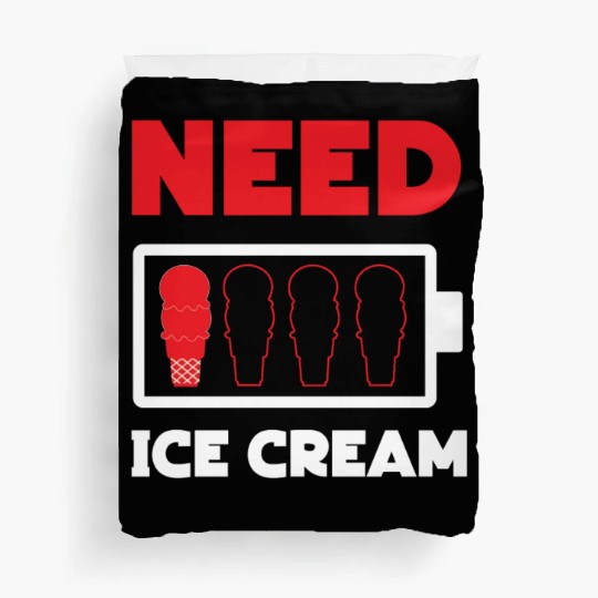 Ice Cream Battery Cone Need Ice Duvet Covers