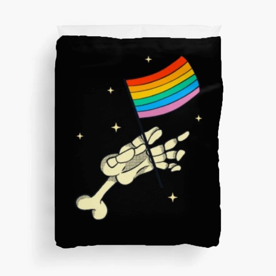 Lgbtq Hand Rainbow Flag Queer Pride Duvet Covers