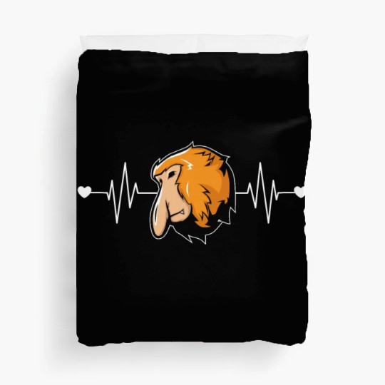 Proboscis Monkey Heartbeat Ape Wildlife Zookeeper Duvet Covers