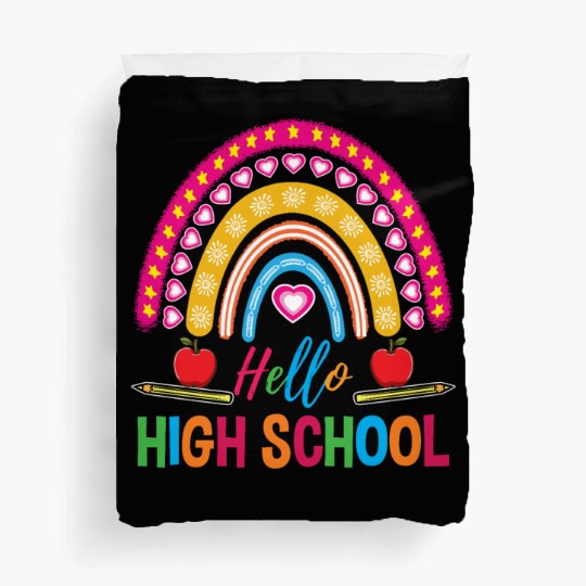 Hello High School Teacher Rainbow Duvet Covers