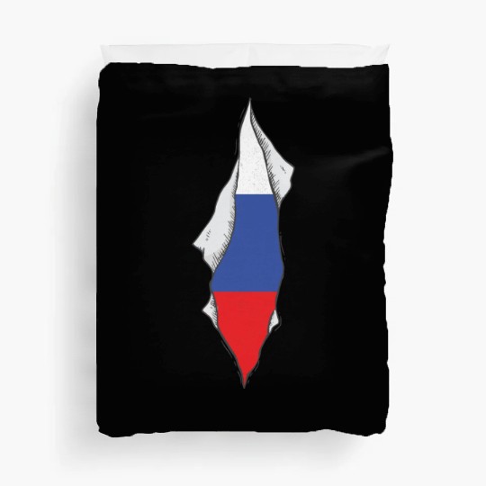 Russia flag proud Russian Duvet Covers