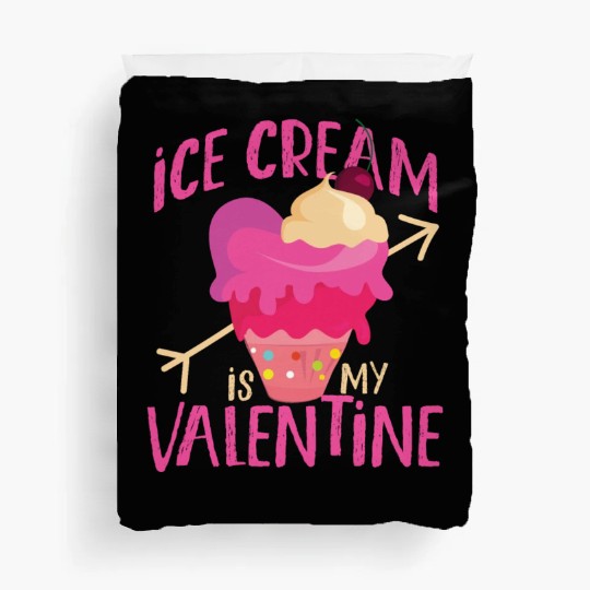Ice Cream Valentines Day Heart Duvet Covers