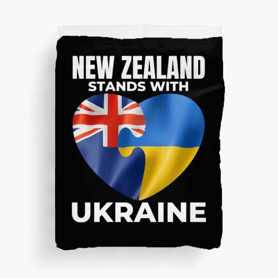 New Zealand stands with Ukraine Duvet Covers