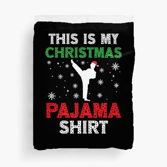Christmas Funny Karate Pajama Xmas Holiday Gift Duvet Covers
