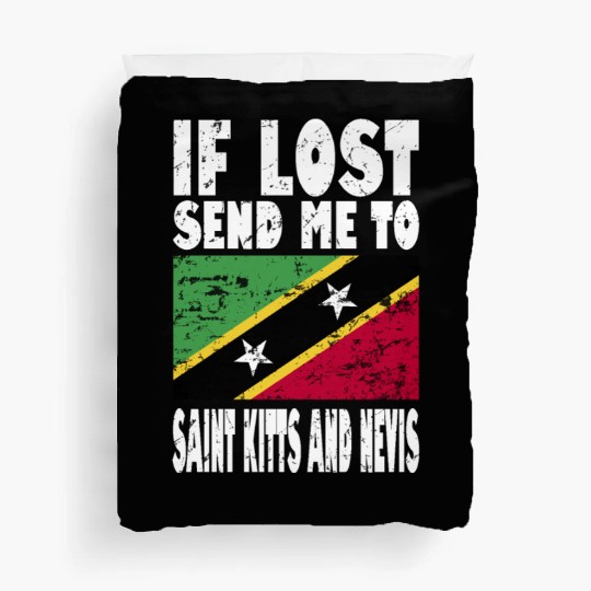 Saint Kitts and Nevis Flag Saying Duvet Covers