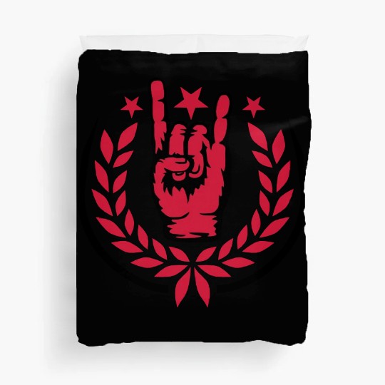 Laurel wreath heavy metal Duvet Covers