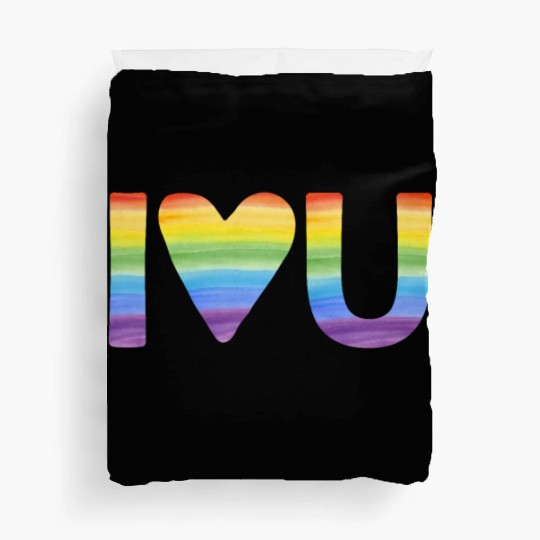 Lgbtq Gay Pride Month Rainbow Love Is Love Duvet Covers