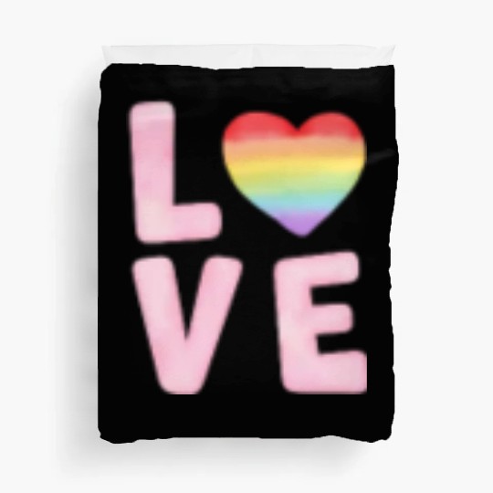 Lgbtq Gay Pride Month Rainbow Love Is Love Duvet Covers