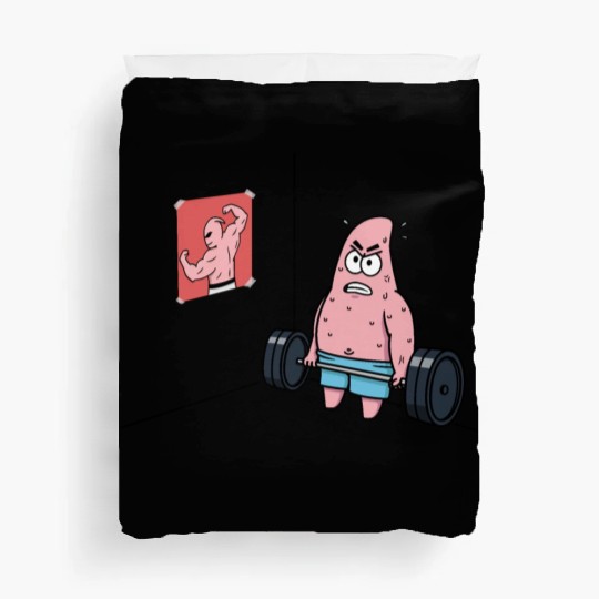 Majin Buu vs Patrick - Funny Anime Gym and Workout Duvet Covers