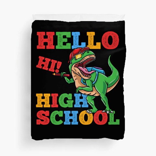 Hello High School T-Rex Dinosaur Boys Duvet Covers