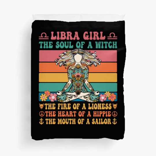Libra Girl Astrology Sign Duvet Covers