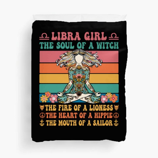 Libra Girl Astrology Sign Duvet Covers