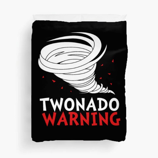 Funny 2nd Bday Twonado Warning Tornado Birthday Duvet Covers
