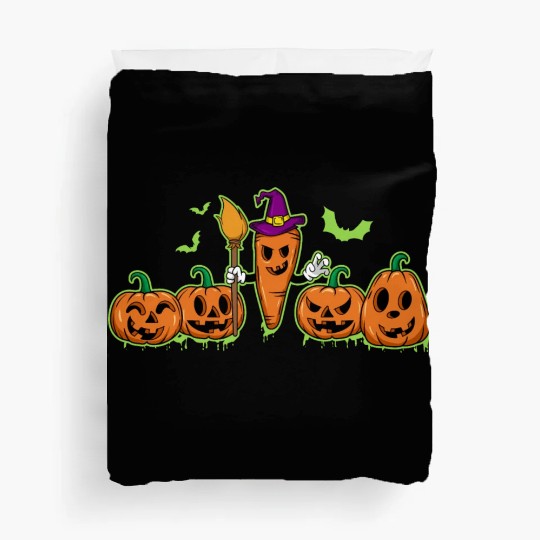 Happy Halloween Carrot Pumpkin Trick Or Treat Duvet Covers
