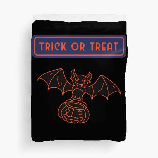 Trick or treat simple Halloween Duvet Covers