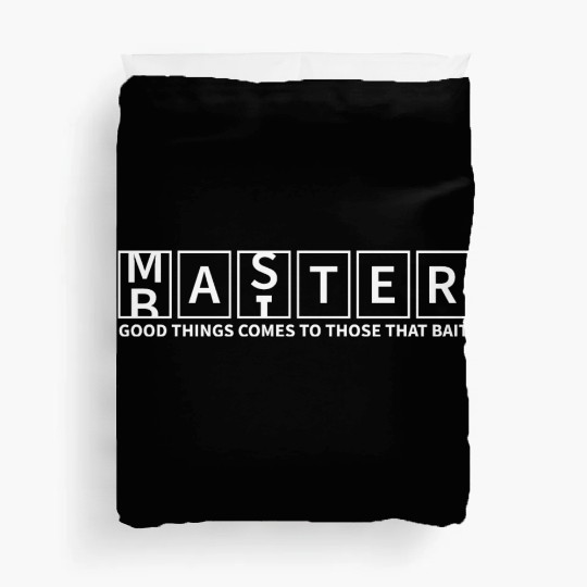 Master Baiter Funny Double Meaning Fishing Design Duvet Covers