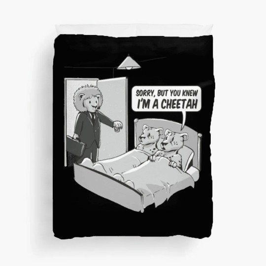 Cheating cheetah Duvet Covers
