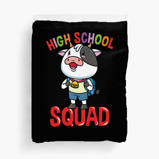 Cow Back To School High School Squad Duvet Covers