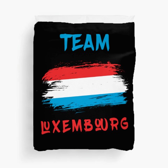 Team Luxembourg flags design Duvet Covers