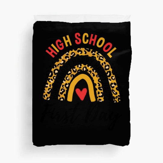 Rainbow First Day Of School High School Teacher Duvet Covers