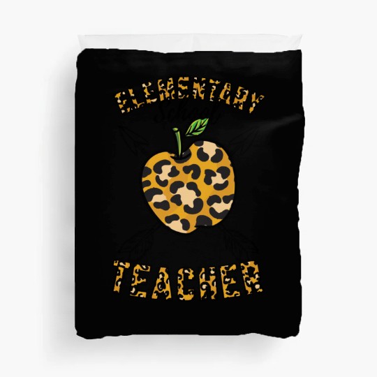 Elementary School Teacher Leopard Print Duvet Covers