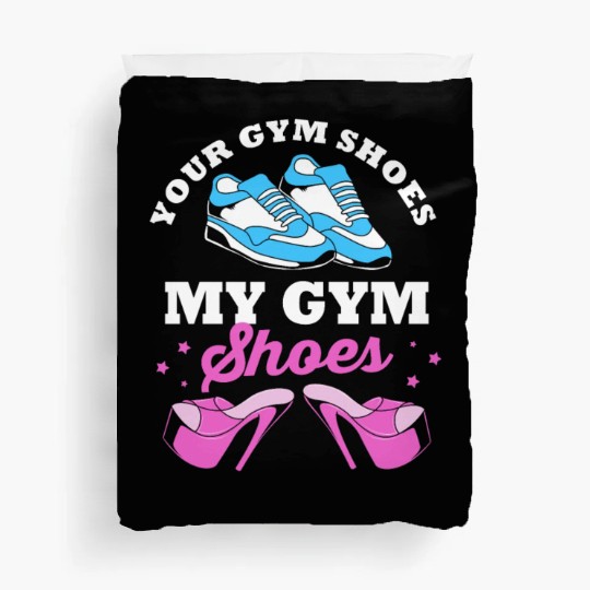 Pole Dance Shoes Funny Pole Dancing Duvet Covers