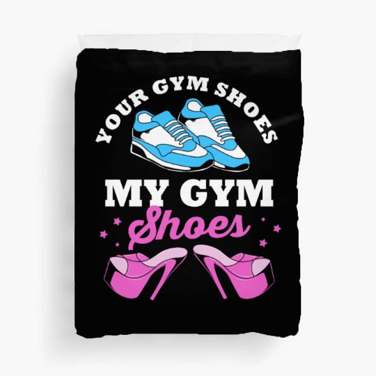 Pole Dance Shoes Funny Pole Dancing Duvet Covers