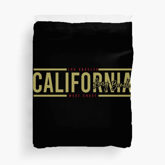 California Long Beach Surfing Duvet Covers