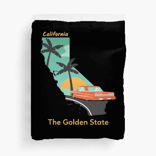 California The Golden State Duvet Covers