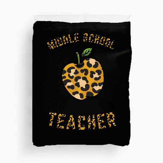 Middle School Teacher Leopard Print Duvet Covers