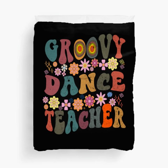 Groovy dance Teacher retro Back To School Duvet Covers