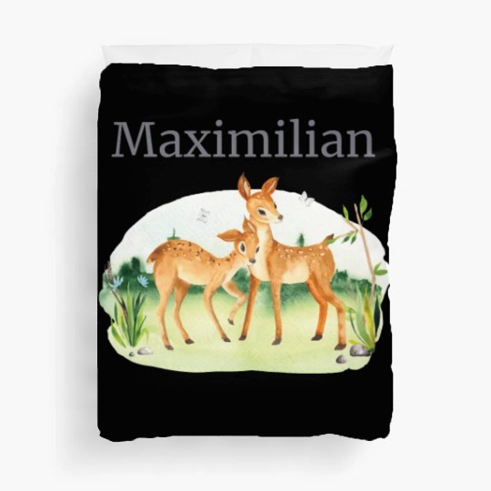 Waldtier Reh Flowers Name Maximilian Duvet Covers