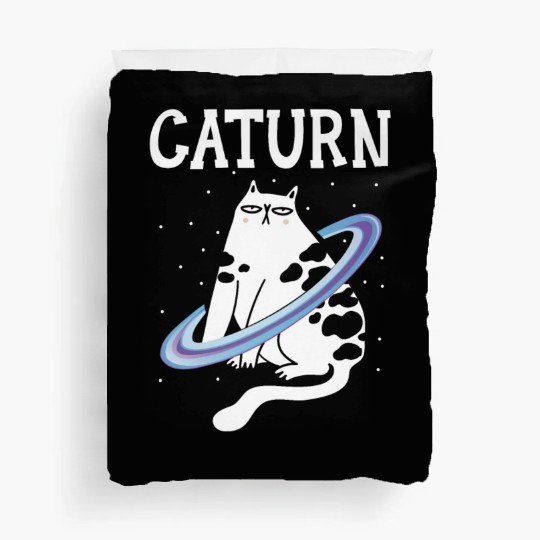 Caturn Cat Owner Saturn Astronomer Astronomy Duvet Covers