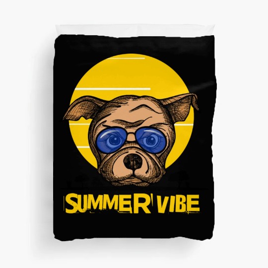 Summer vibes doggy paradise - Dog Lover Duvet Covers