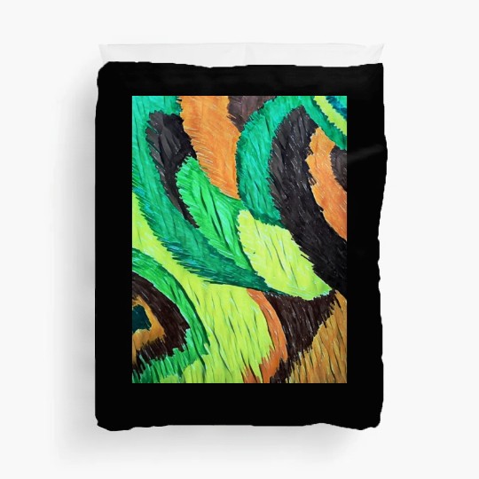 Colorful flow grass art Duvet Covers